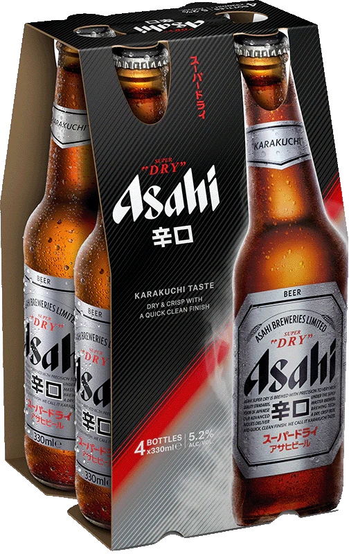 Asahi Super Dry 4 Pack (33cl Bottles)