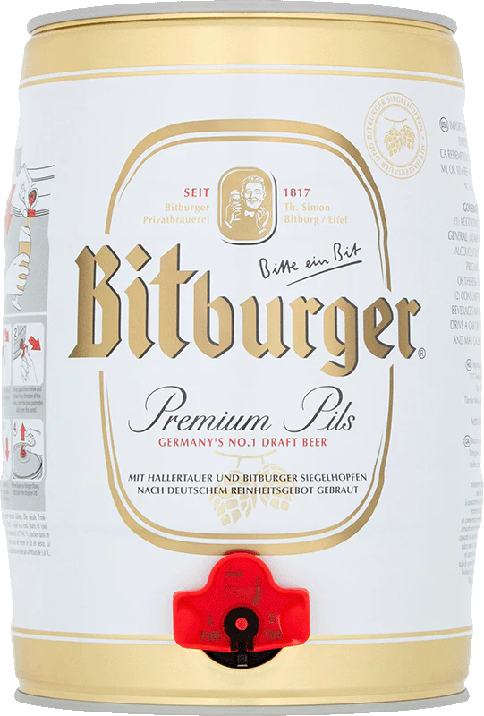 Bitburger Premium Pilsner 5L Mini Keg