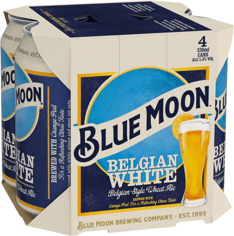 Blue Moon 33cl Can 4 Pack