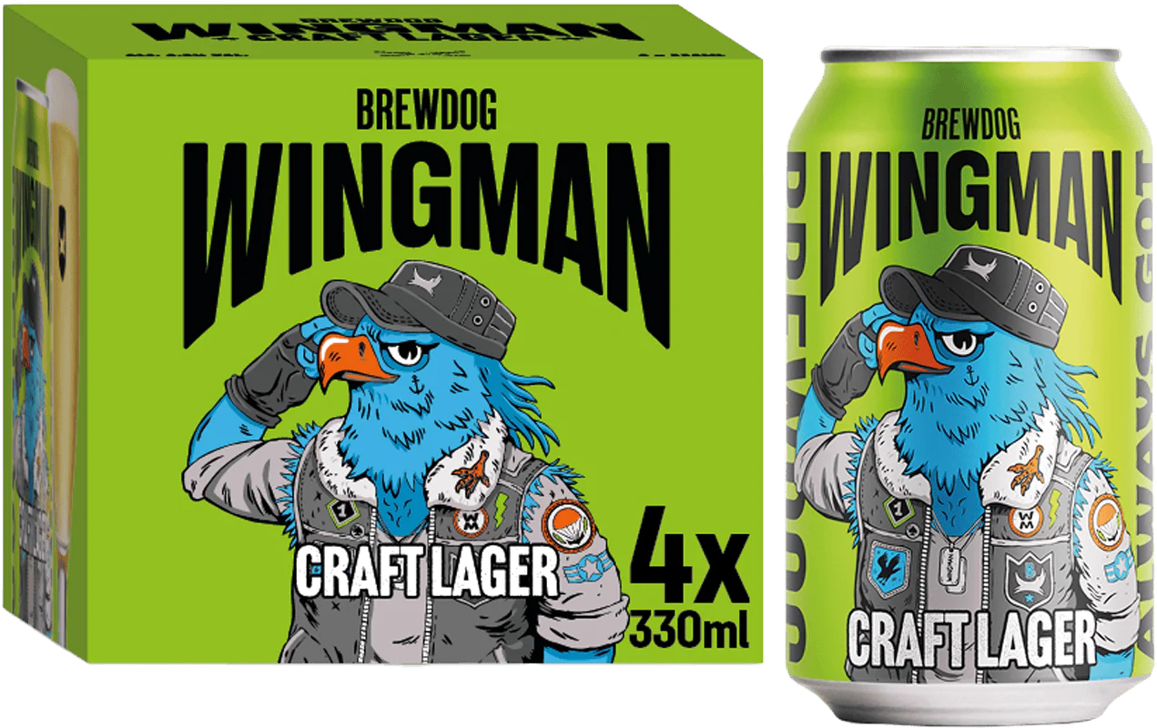 BrewDog Wingman Craft Lager 4 pack (33cl can)