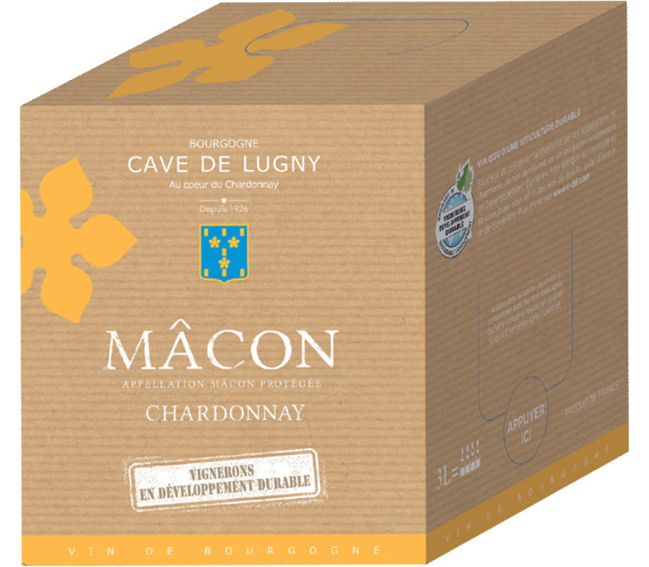 Cave de Lugny Mâcon Blanc Boxed Wine 3L
