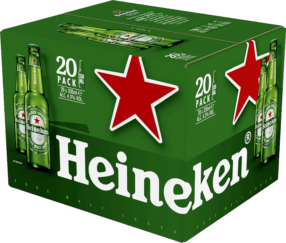 Heineken 33cl Bottle 20 Pk
