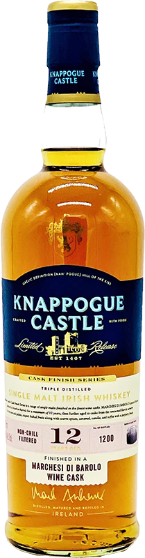 Knappogue Castle 12 Year Old Barolo Cask 70cl