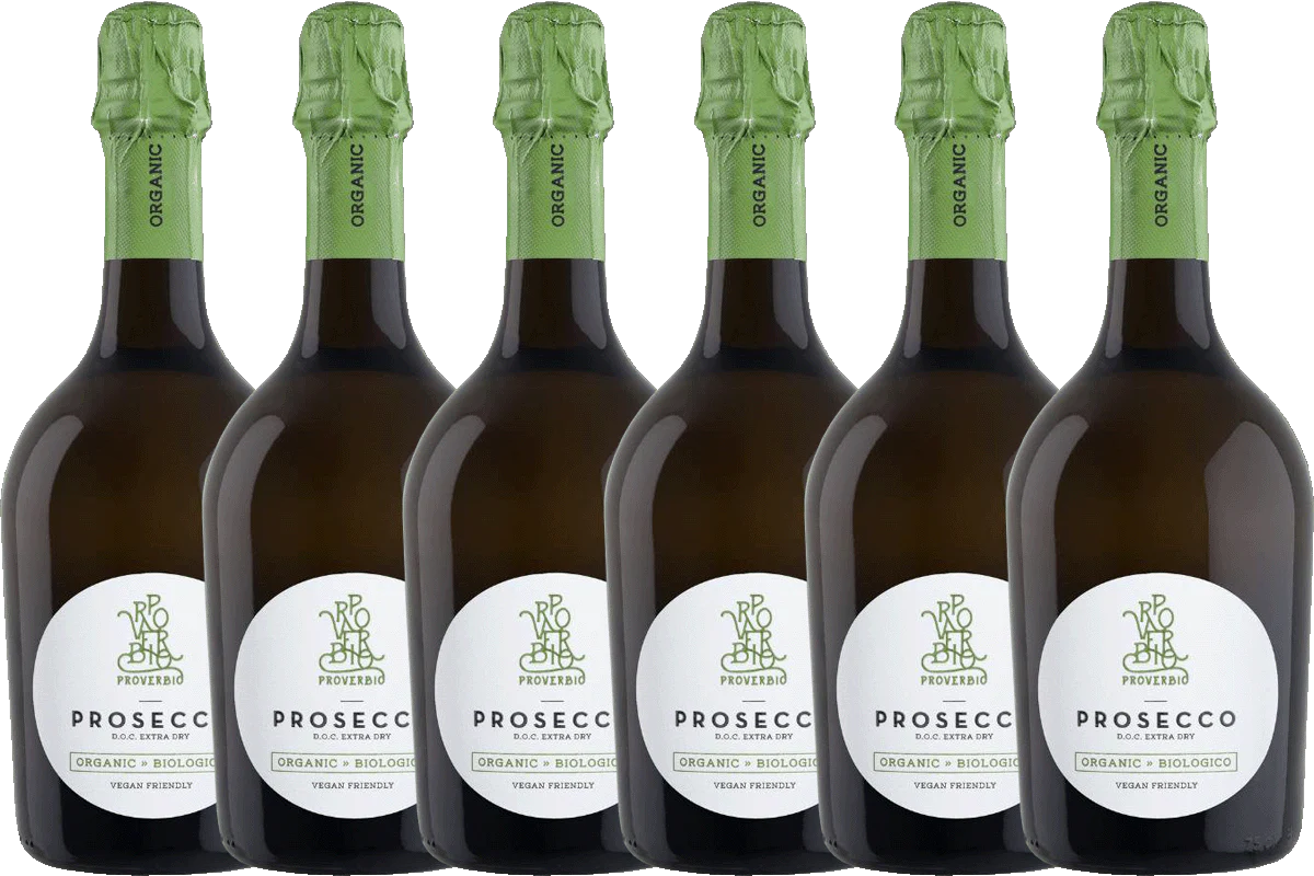 Proverbio Organic Prosecco - 6 Bottle Sparkling Case