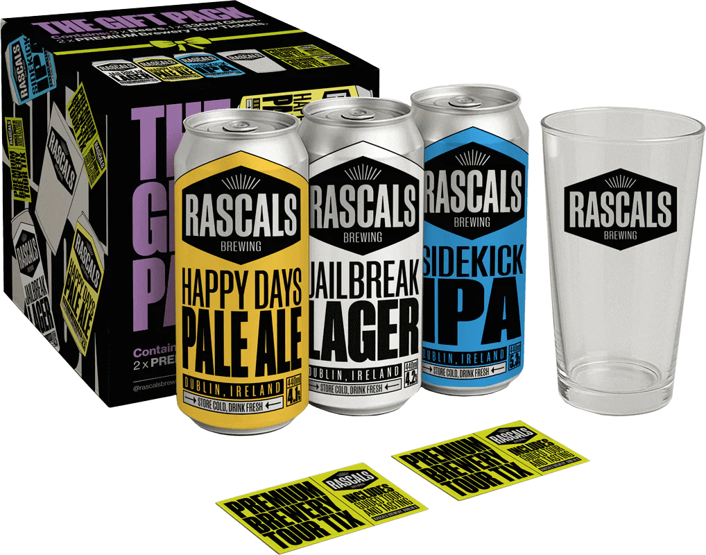 Rascals Gift Pack with Glass & Brewery Tickets