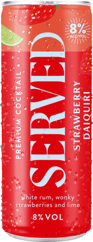 Served Strawberry Daiquiri 25cl Can