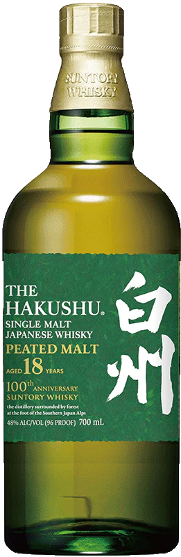 Suntory Hakushu Whisky 18 Year Old Peated Malt Japanese Whisky 70cl