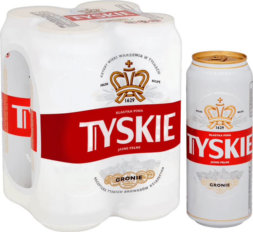 Tyskie 4 Pack (50cl Cans)