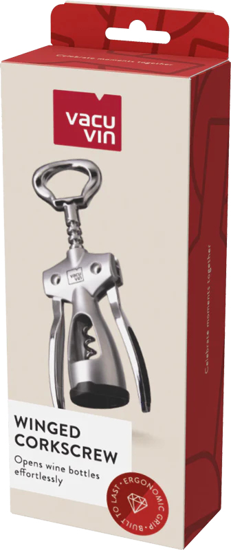 Vacu Vin Winged Corkscrew Silver