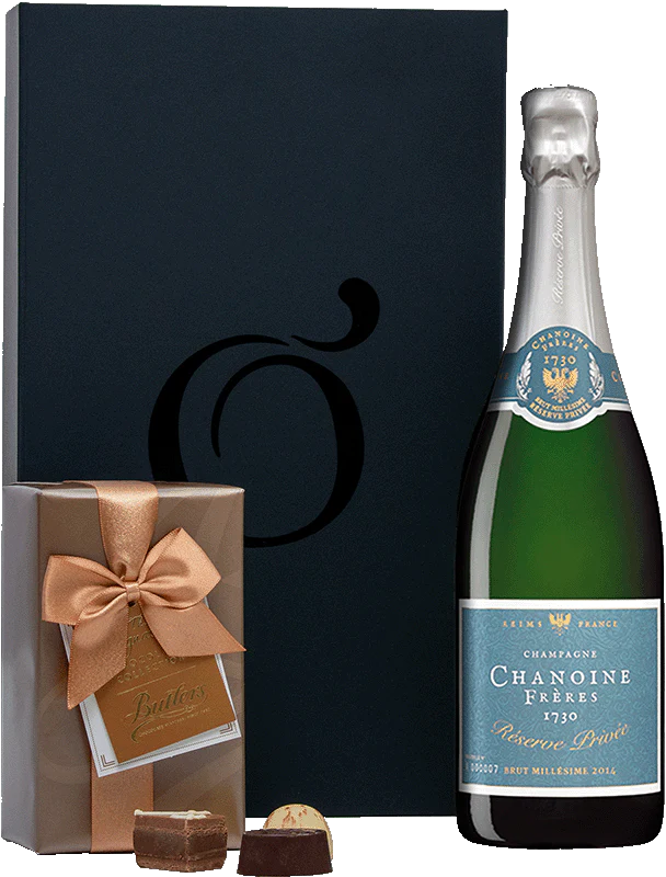 Vintage Champagne and Chocolate Gift Set