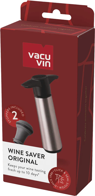 Vacu Vin Wine Saver Stainless Steel 1 pump, 2 stoppers